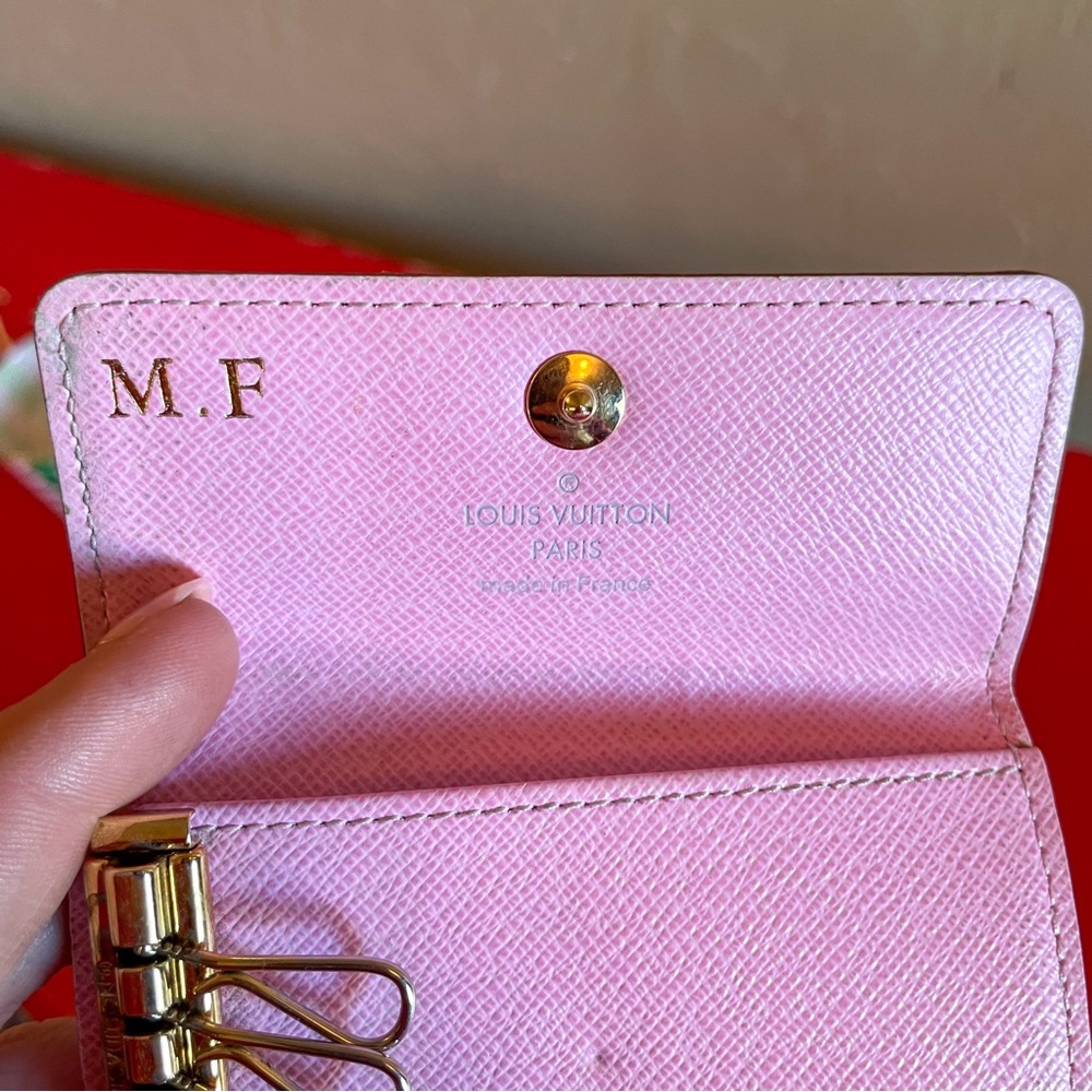 Louis Vuitton‎ Multicolor Monogram 4 Key Case Authentic Pink Green Blue Purple - Picture 10 of 13